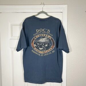 Vintage Harley-Davidson Mens Biker St. Louis MO Single Stitch Pocket T Shirt XL